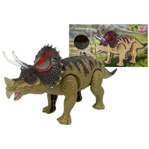 Dinosaur Triceratops na baterije, zeleno-crni