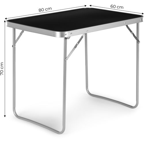 Modernhome sklopivi turistički stol, 80x60 cm, crni slika 8
