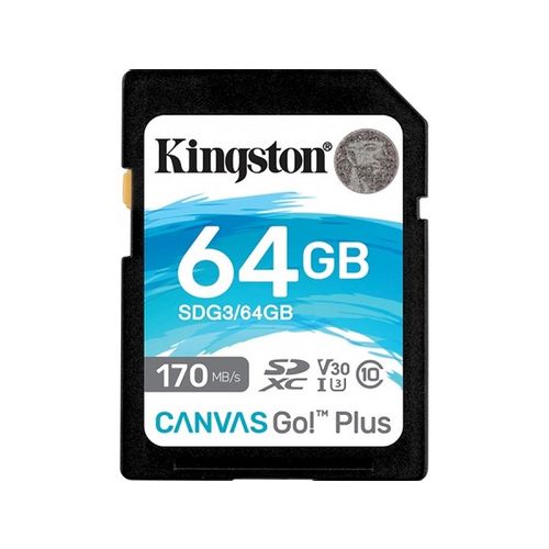 Kingston Canvas Go! Plus SD kartica, 64GB, 170MB/s čitanje, 70MB/s pisanje slika 1