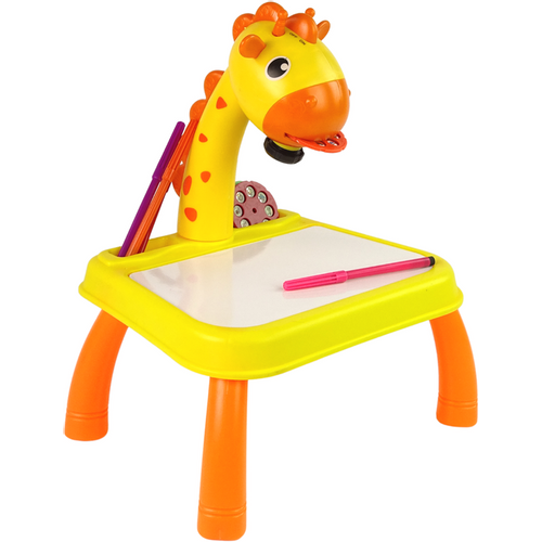 Dinosaur stol sa projektorom za crtanje - Pribor boja - Žuta boja slika 2
