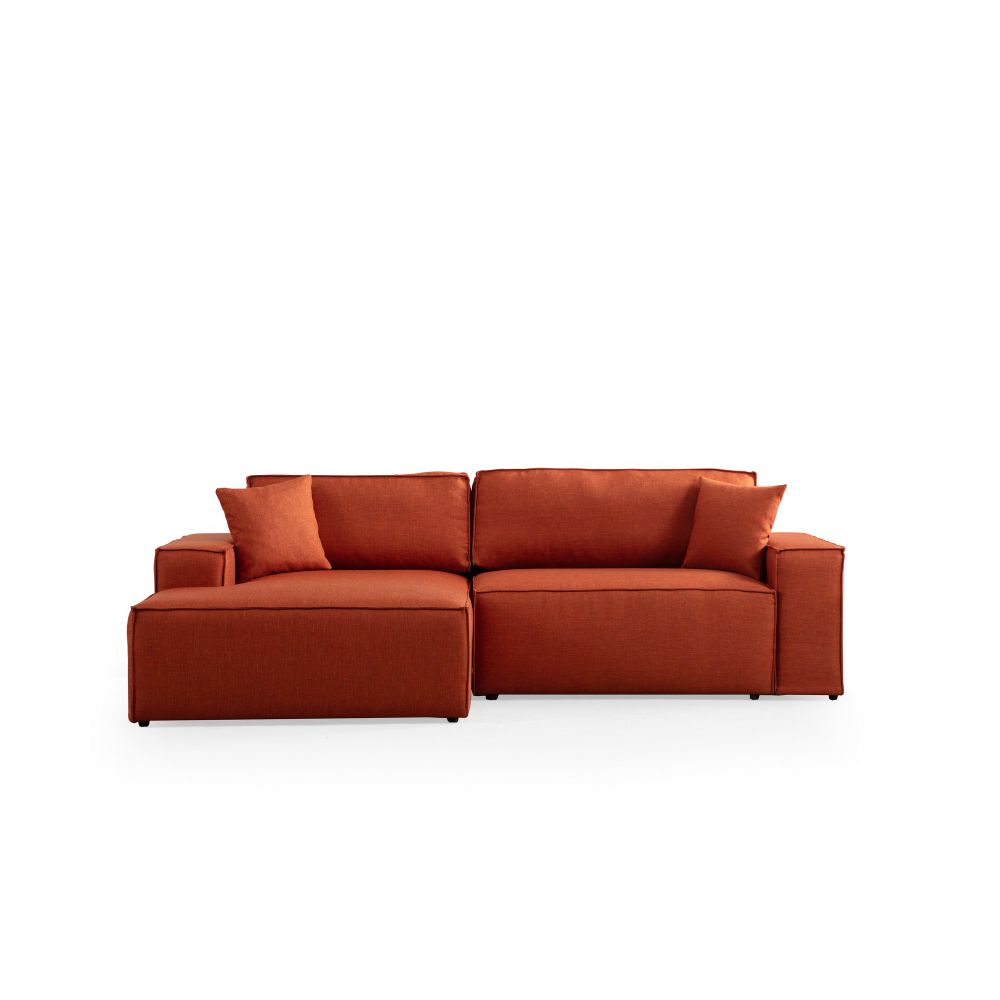 Pırlo Kutni Sofa na Razvlačenje - Narandžasti slika 4