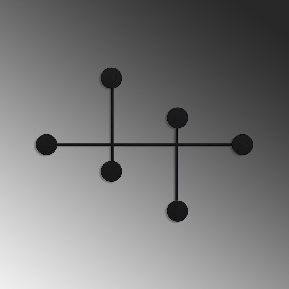 Metal wall hook Dama, colour: black slika 5