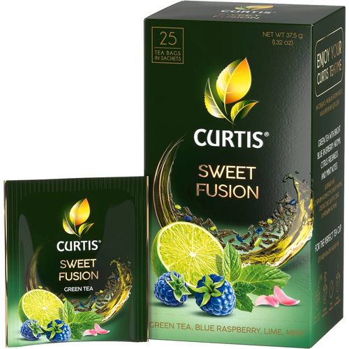 Curtis  Sweet Fusion – Zeleni čaj sa limetom, kupinom i nanom, 25x1,5g slika 2