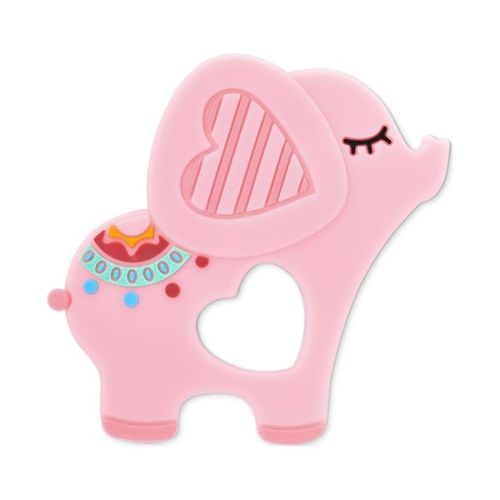 Lorelli Silikonska Glodalica Za Bebe Elephant - Lucky Pink slika 1