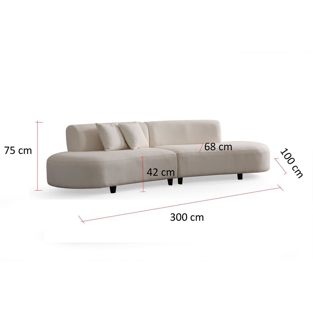 Ugaona Sofa Pars (1L + 1R) - boja: krem v2 slika 10