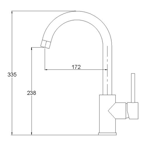 Slavina Helika Sabia 5523 Krom mat slika 2