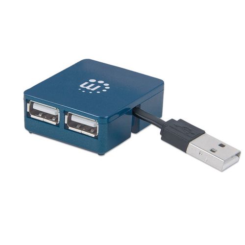 USB HUB 4port Manhattan 160605 2.0/480Mbps/Plavi slika 1