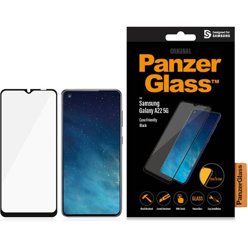 Panzerglass zaštitno staklo za Galaxy A22 5G case firendly black slika 1