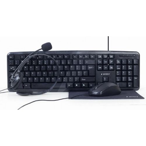 KBS-UO4-01 Gembird 4-in-1 office set, tastatura, slusalice, mis i podloga slika 1