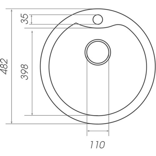 Sudoper Turas 480 sivi s sifonom slika 6