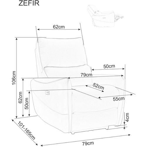 Fotelja Zefir - Bež slika 8
