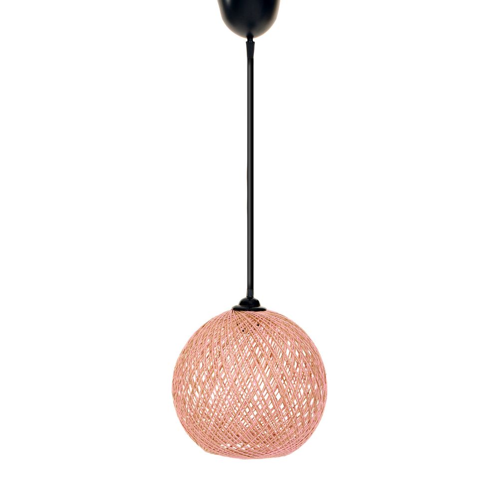 Ručno Rađeni Luster od Jute - Pink Brown 190 slika 3
