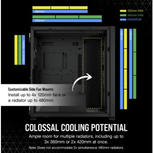 CORSAIR 7000D AIRFLOW FullTower ATX PC Case Black slika 4