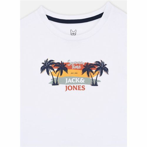 Dječja Majica Kratkih Rukava Jack & Jones Jjsummer Smu Vibe Tee Bijela 14 Godina slika 3