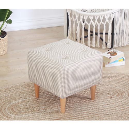 Dotted - Cream Cream Pouffe slika 3