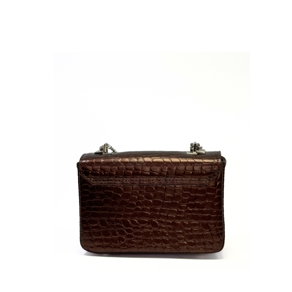 ILEA Ženska torba Nina 22x16cm, Tamno smeđa Kroko slika 3