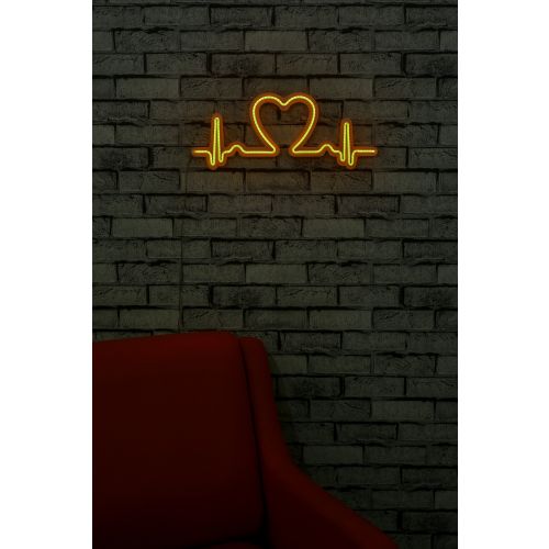 Wallity Ukrasna plastična LED rasvjeta, Love Rhythm - Yellow slika 2