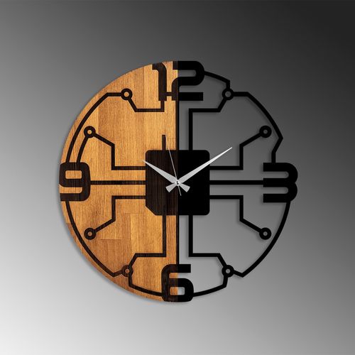 Wallity Ukrasni drveni zidni sat, Wooden Clock - 61 slika 4
