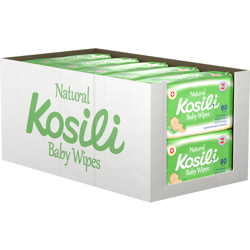 KOSILI All Natural Baby vlažne maramice 10 x 80/1 XXL slika 1