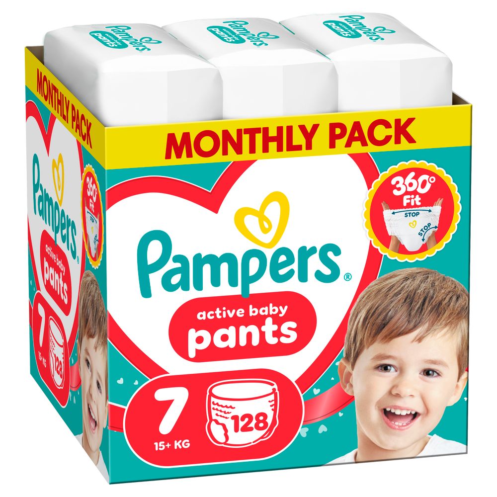 Pampers Active Baby Pants pelene gaćice mjesečno pakovanje slika 2
