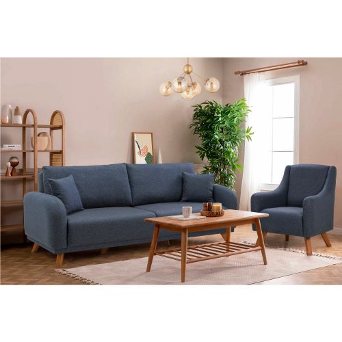 Atelier Del Sofa Hera Set - Tamnoplavi Komplet Sofa-Krevet slika 2