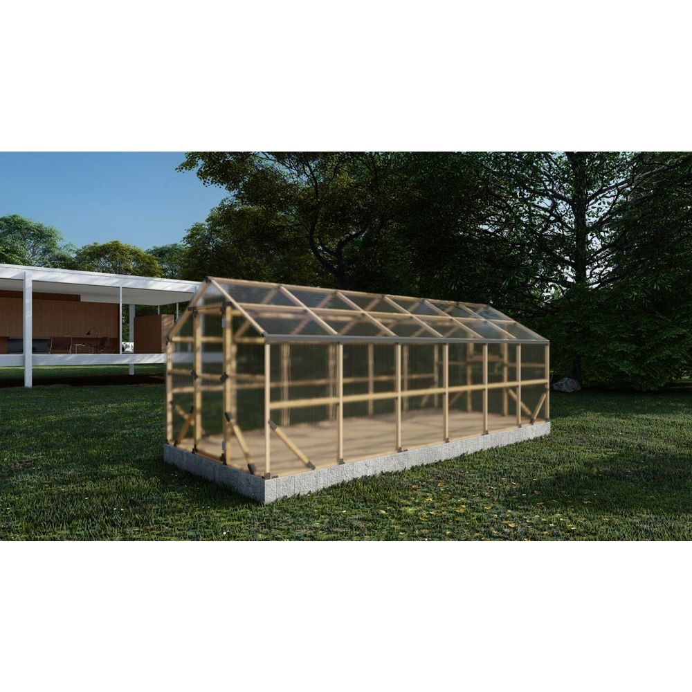 Drveni plastenik CASA XXL 2.6m x 6m, polykarbonat 4mm slika 6