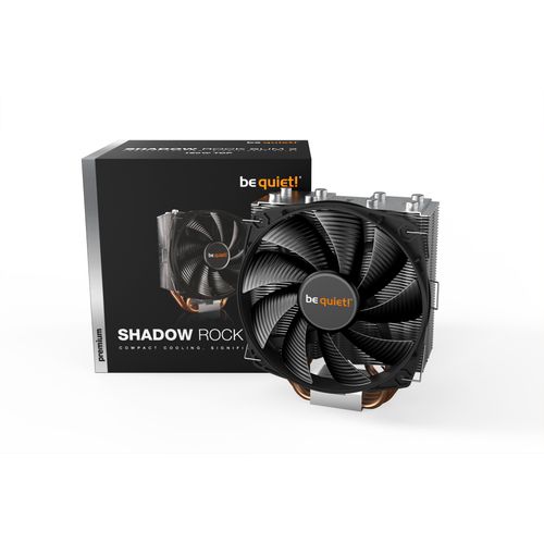 be quiet! BK032 Shadow Rock SLIM 2, 160W TDP, 135mm fan max 23.7dB(A), Brushed aluminum, Mounting set for Intel and AMD slika 1
