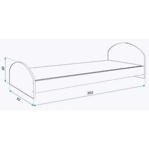 Drveni dječji krevet Cross 200*90cm - zeleni slika 2