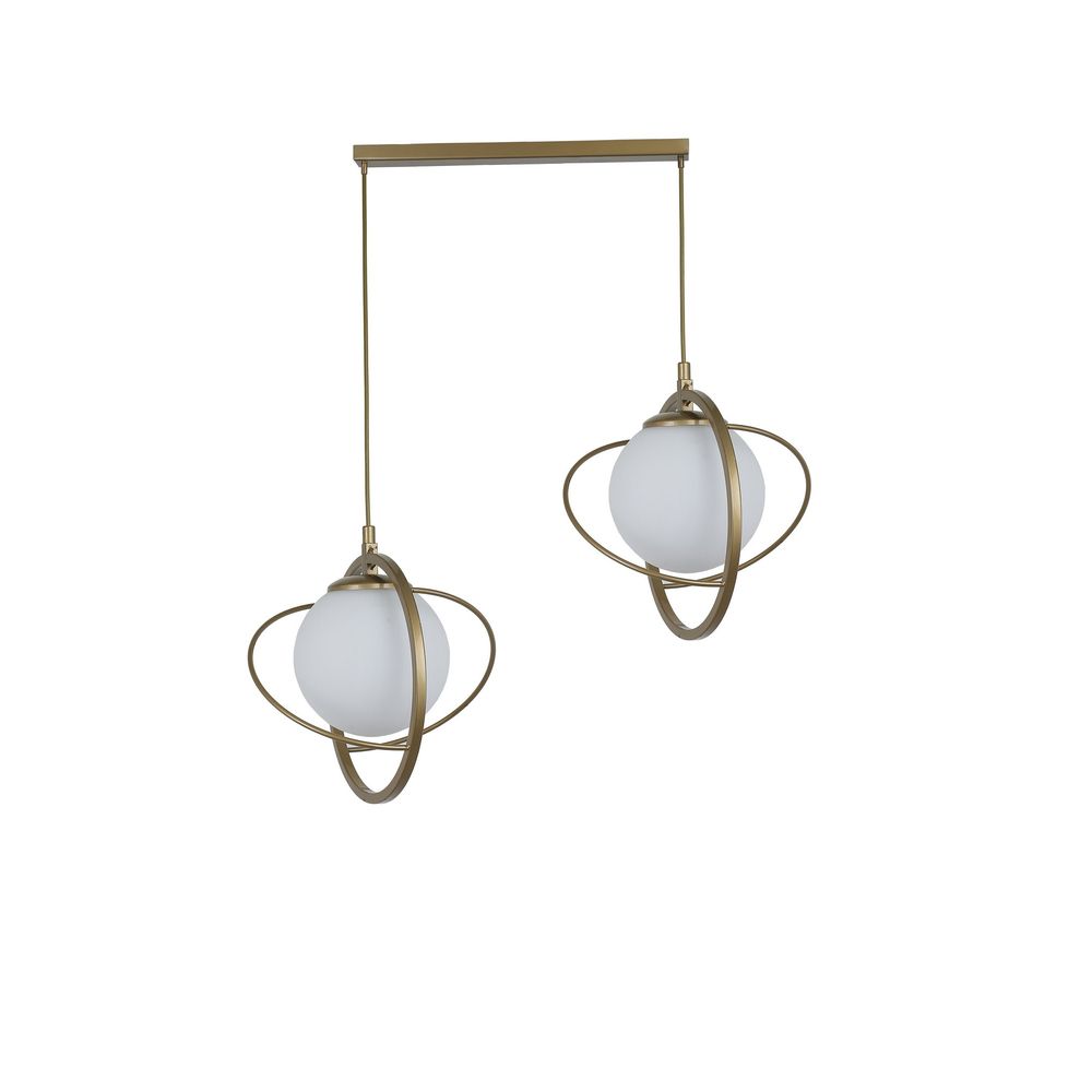 Nepal 2 Li Sıralı Eskitme Beyaz Camlı Sarkıt AntiqueWhite Luster slika 1