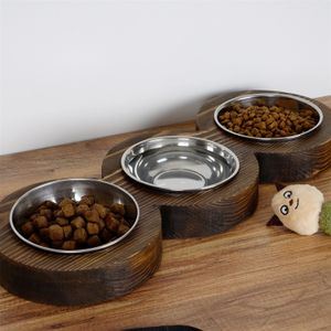 PET010 Orijentalna Zdjela za Hranu za Kućne Ljubimce od Oraha
