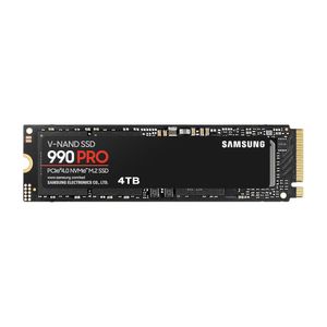 Samsung MZ-V9P4T0BW M.2 NVMe 4TB SSD, 990 PRO, PCIe Gen4.0 x4, Read up to 7450 MB/s, Write up to 6900 MB/s (single sided), 2280