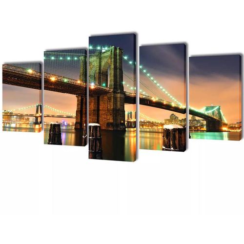 Zidne Slike na Platnu Set s Printom Brooklyn 200 x 100 cm slika 1