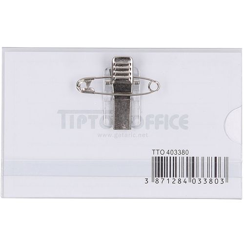 TipTop Office Identifikaciona Karta sa Štipaljkom 91x57mm, Providna slika 2