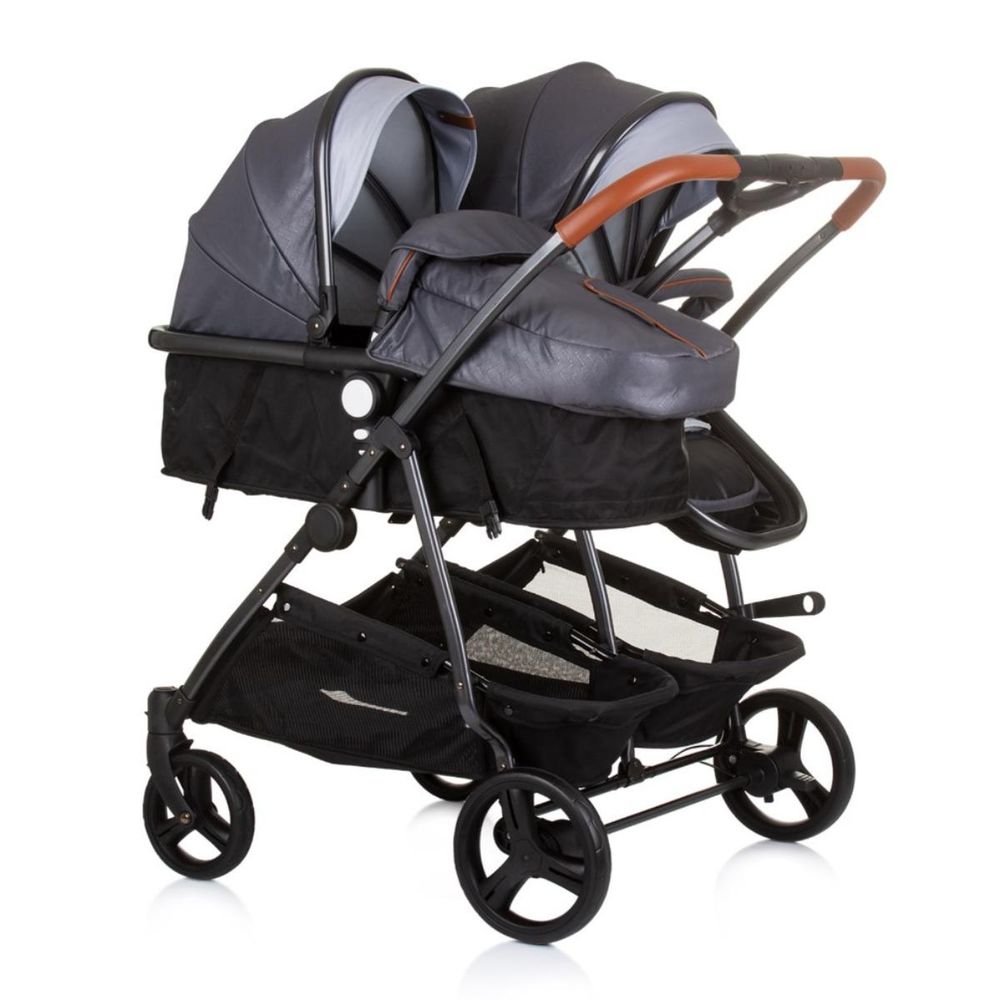 Chipolino Kolica za blizance Duo Smart Silver Grey Kbds02402Sg slika 3