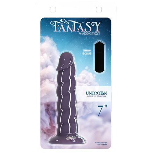 Dildo Addiction - Fantasy, 18 cm, tamno ljubičasti slika 4