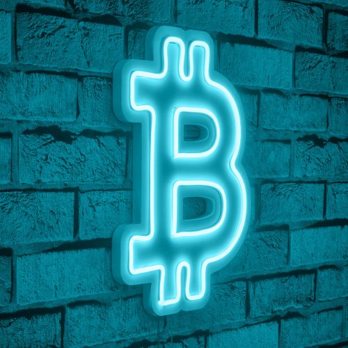 Wallity Ukrasna plastična LED rasvjeta, Bitcoin - Blue slika 10