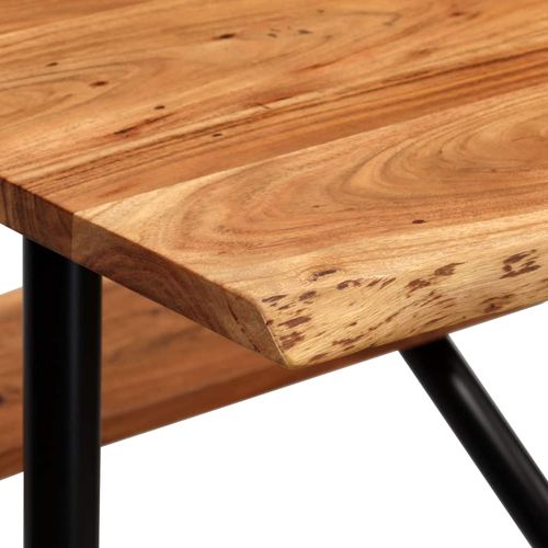 Barski stol s klupama od masivnog bagremovog drva 80x50x107 cm slika 11