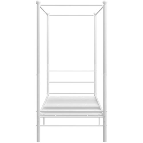 Okvir za krevet s nadstrešnicom bijeli metalni 90 x 200 cm slika 9