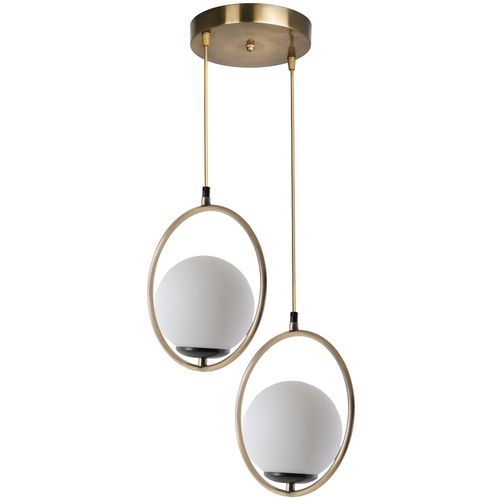 Ring 2 Li Tepsili Beyaz Camlı Eskitme Sarkıt White
Copper Chandelier slika 1