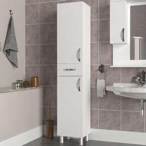 Selin - White White Bathroom Cabinet