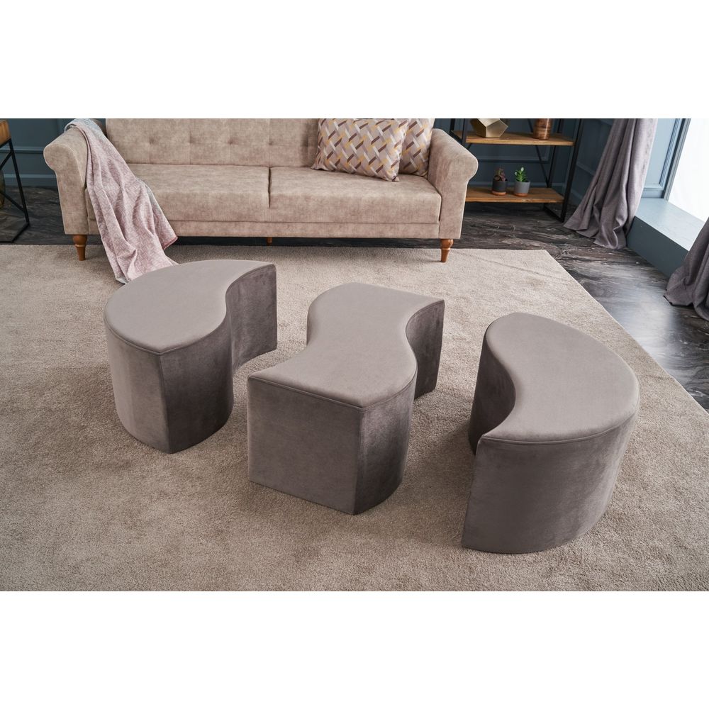 Alya Puf - Luksuzni Tabaure od Mink Velvet Materijala slika 2