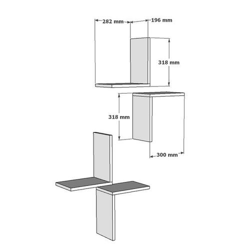 Face - Anthracite Anthracite Wall Shelf slika 4