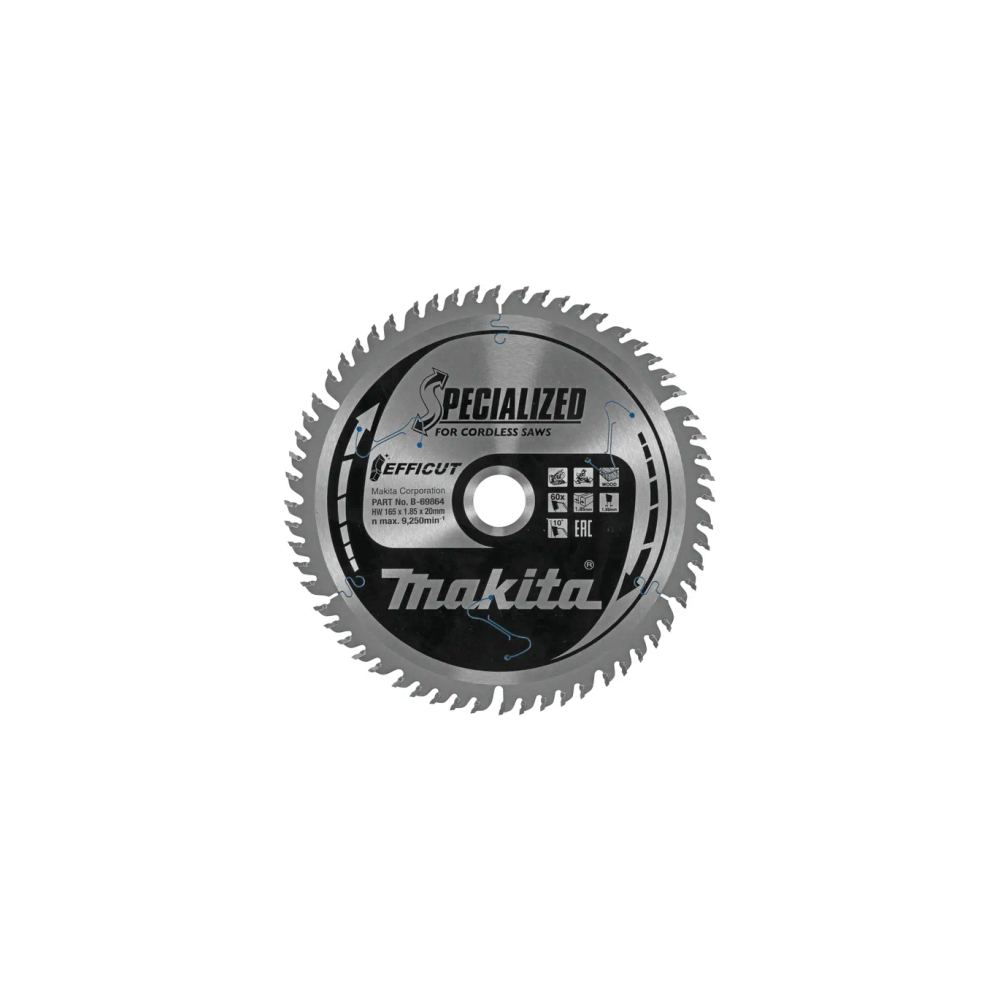 Makita - TCT list pile EFFICUT za poteznu kombinovanu pilu za drvo 165x20mm 60Z B-69864 slika 1