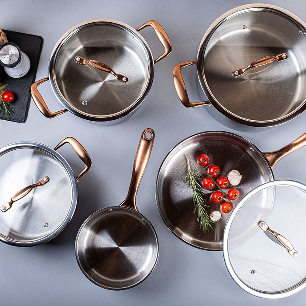 Metalac šerpa plitka inox 20 cm / 2.8 l sa staklenim poklopcem Venera slika 4