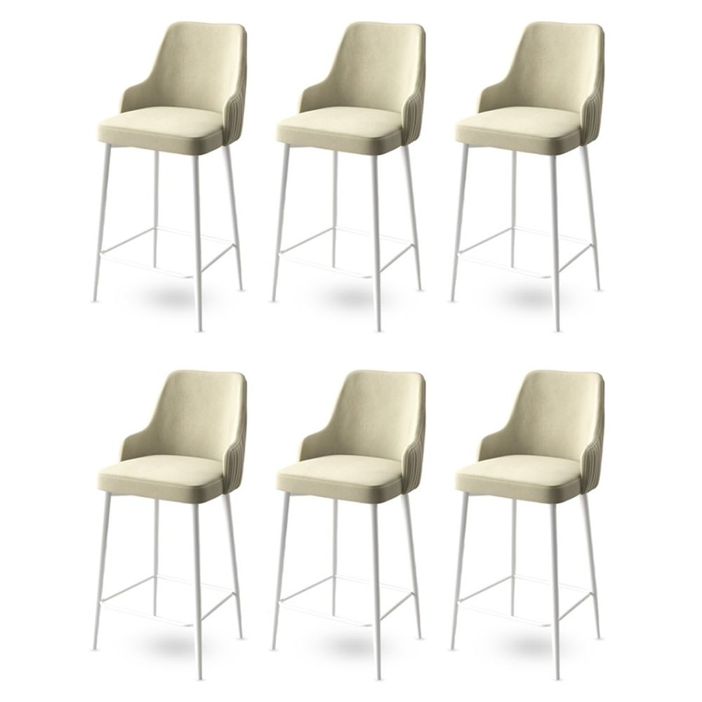 Enox - Bijela Barska Stolica Set (6 Komada) slika 1