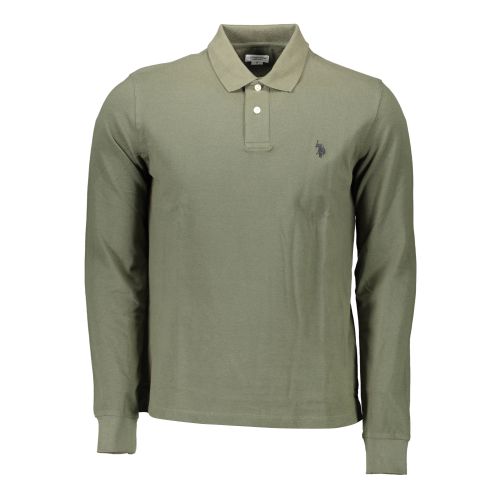 US POLO SHIRT LONG SLEEVE MEN'S GREEN slika 1