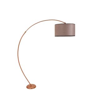 Mısra Bakır Lambader Silindir Hasır Gül Kurusu Abajurlu Dusty Rose Floor Lamp