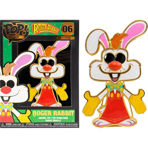 Funko Pop Roger Rabbit Large Ename bedž 10cm slika 1