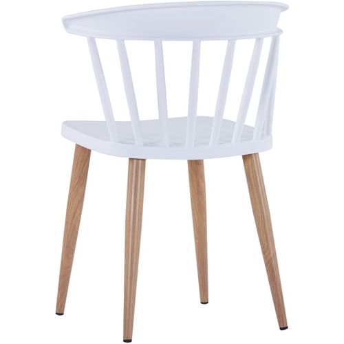 Blagovaonske stolice 4 kom bijele plastične slika 33