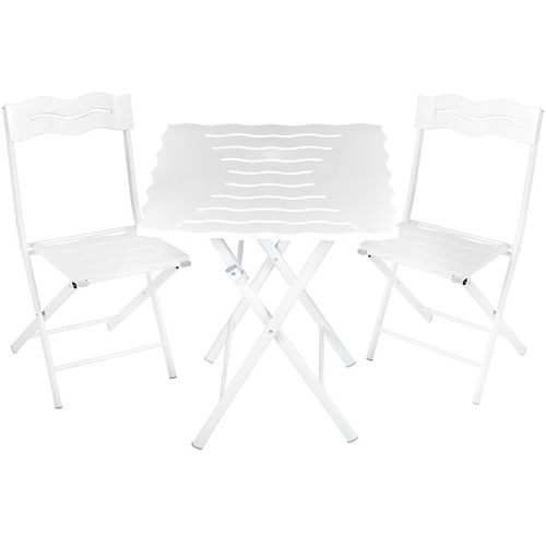Floriane Garden Set vrtnih stolova i stolica (3 komada), bijela boja, Bistro Set 1 slika 4